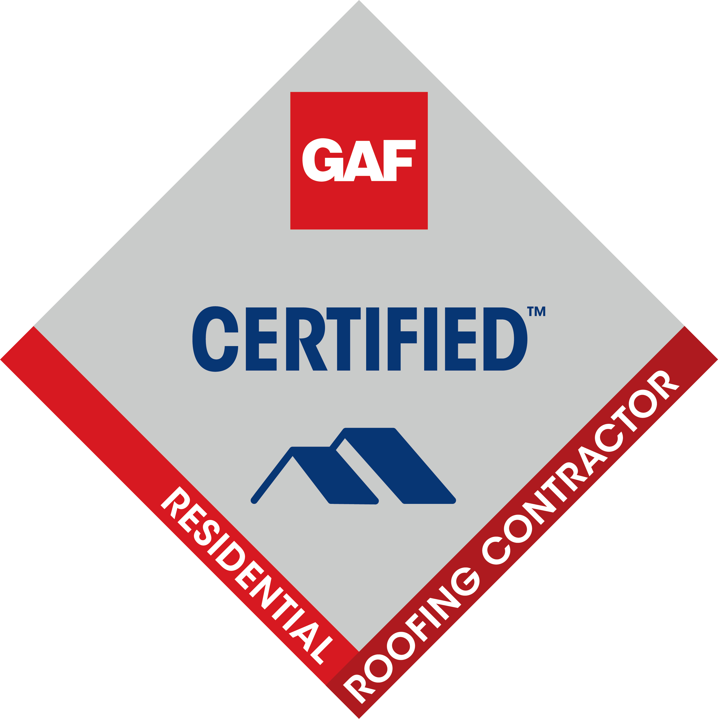 GAF Certified Residential Roofing Contractor badge for Honey Fyx.